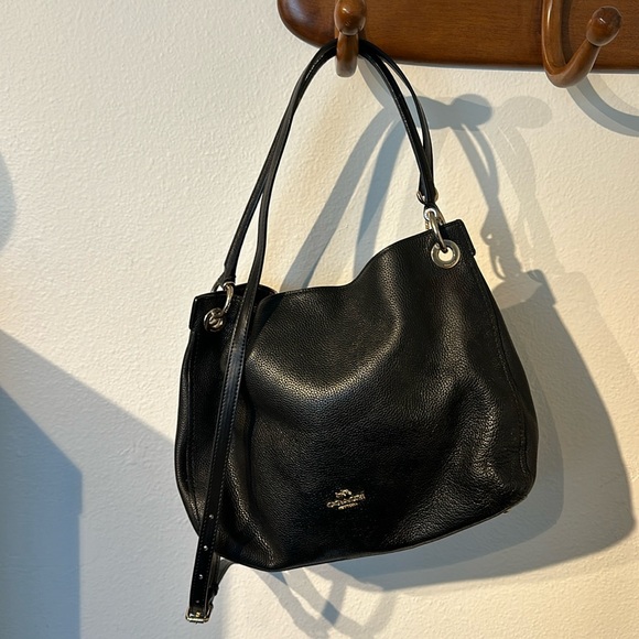 Coach 24947 Clarkson pebbled leather shoulder bag - Picture 1 of 17